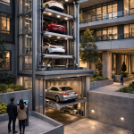 Instalación de elevadores de autos en edificios residenciales con sistema vertical integrado a estacionamiento subterráneo