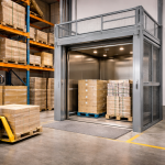 Montacargas industriales para bodegas pequeñas y medianas elevando pallets en almacén compacto con estanterías