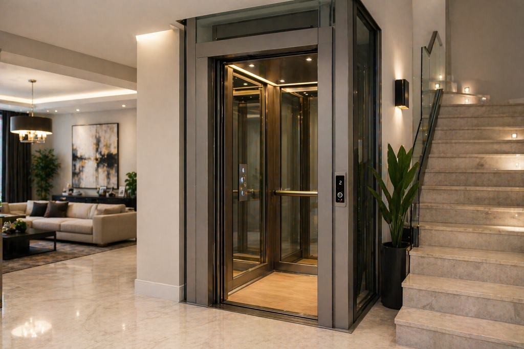 elevador para casa moderno en México instalado en vivienda residencial con diseño elegante