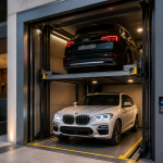 Sistemas de elevadores para autos en México en edificio moderno automatizado