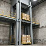 Elevadores montacargas en México para logística interna con movimiento de mercancía entre niveles