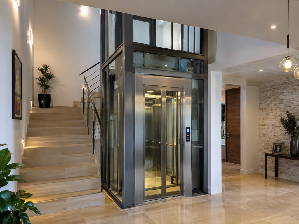 Elevadores para casa sin grandes obras en México con estructura autoportante y mínima intervención interior.